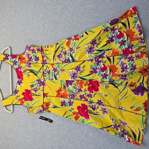 New Directions Yellow Floral Dress - Picture 8 of 11